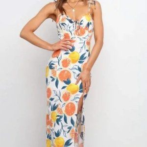 Citrus Sundress Midi - Worn Twice